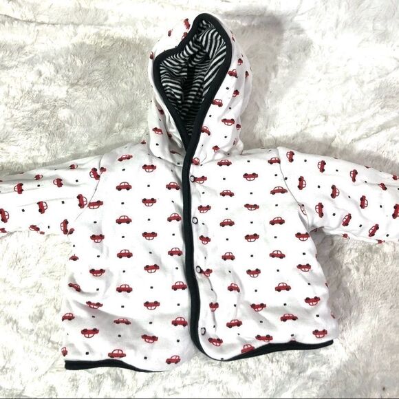 Little Me reversible puffy coat jacket 12 months - Picture 1 of 9